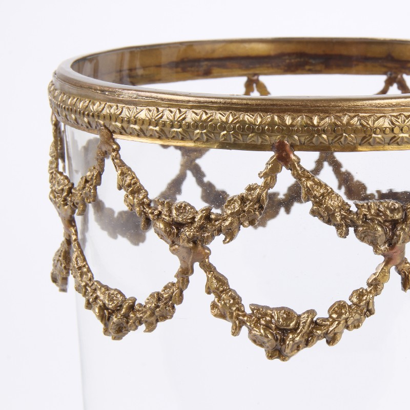 Windlicht 27 cm koper