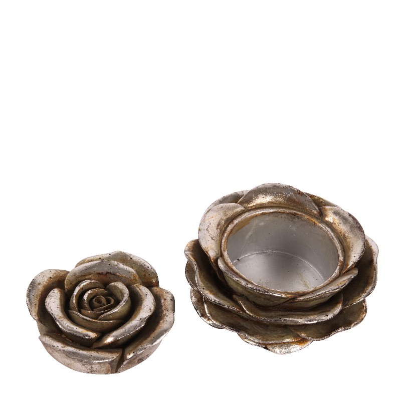 Deco opbergdoos met deksel Ø12 cm