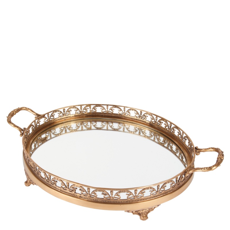 Dienblad spiegel koper 50 cm
