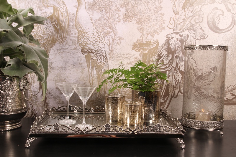 Dienblad spiegel koper 63 cm