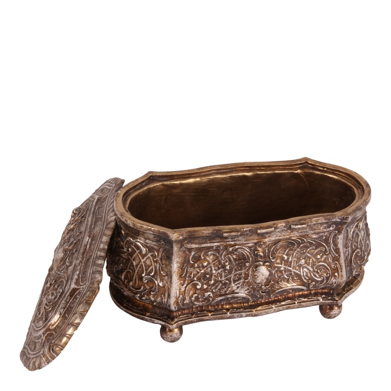 Deco opbergdoos resin 10x21x10