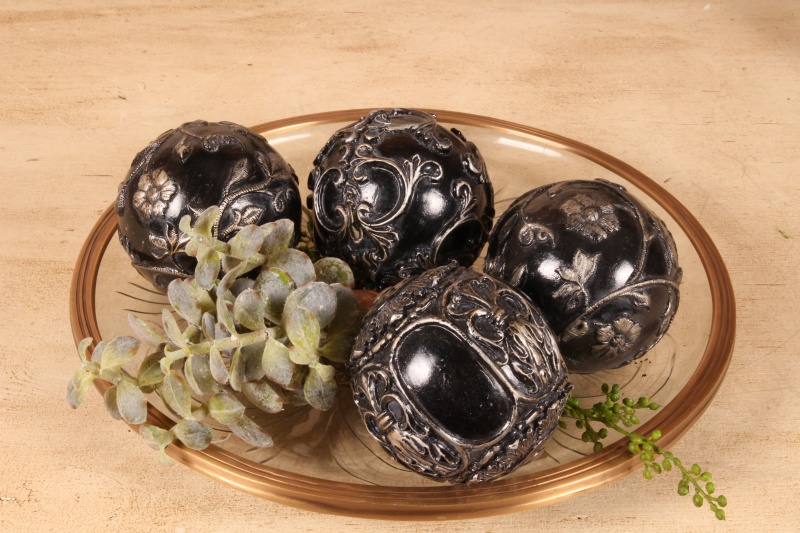 Decoratiebal Ø10 cm SET/3 resin