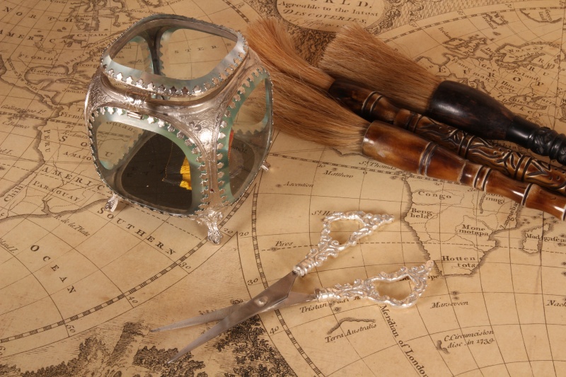 Tafelgerei schaar koper 17 cm