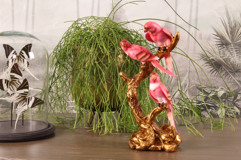 Fig papegaai resin 32 cm