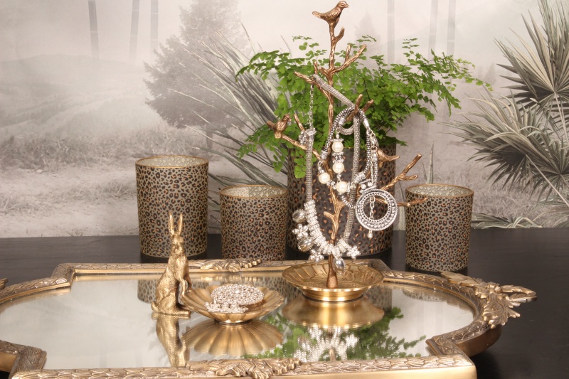 Deco sieraden stand koper 19 cm