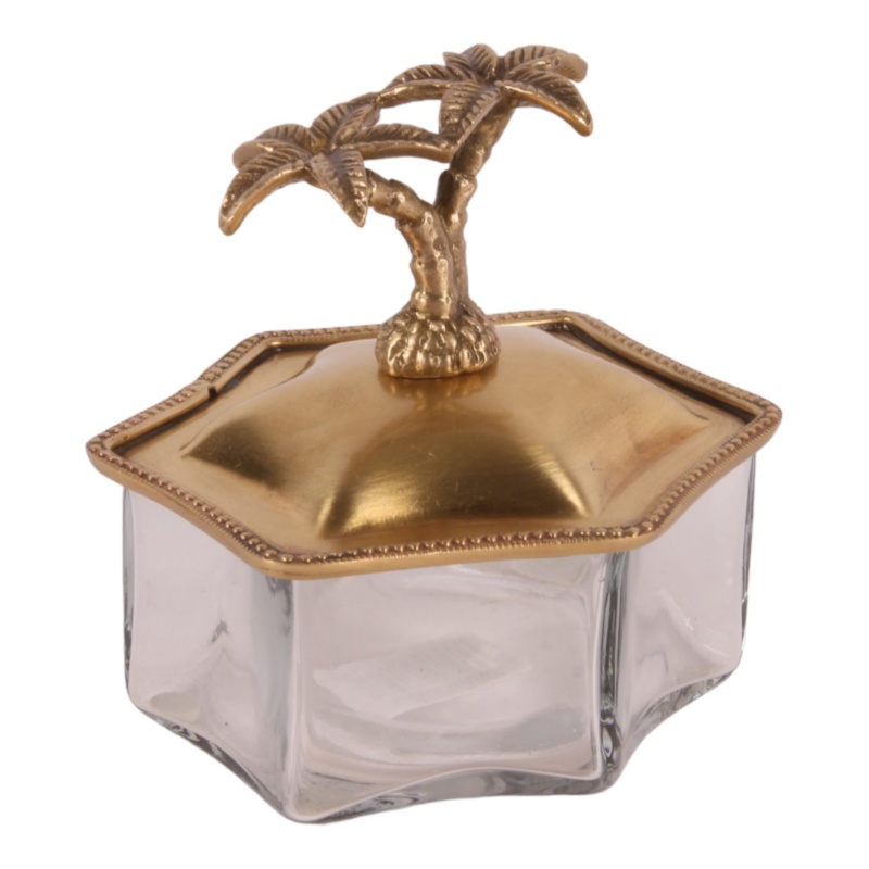 Deco opbergdoos koper 11.5 cm