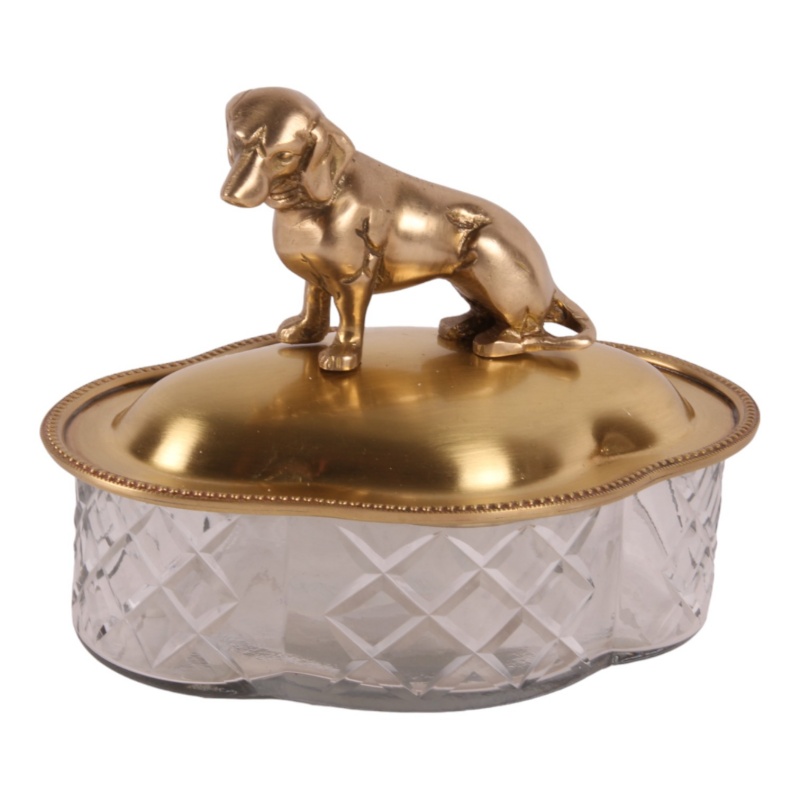 Deco opbergdoos koper 17 cm