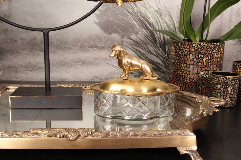 Deco opbergdoos koper 17 cm