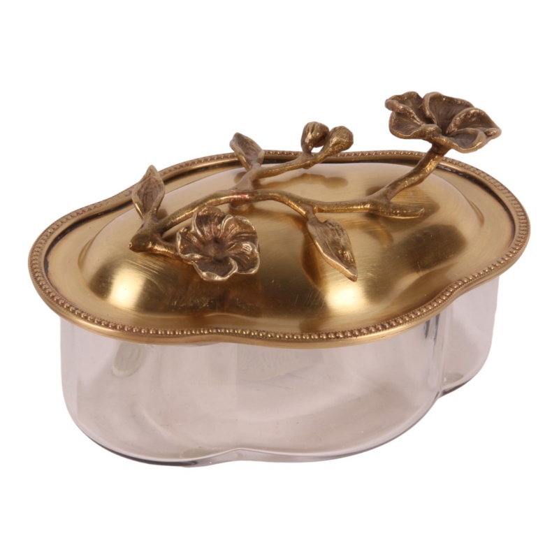 Deco opbergdoos koper 17 cm