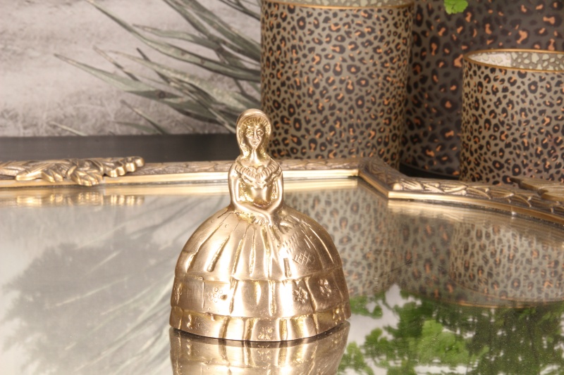 Deco bel kantoor koper 9 cm