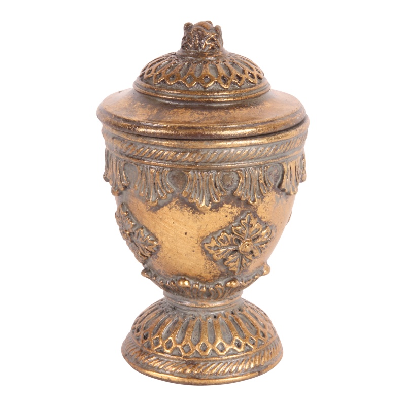 Deco opbergdoos resin 14.5 cm