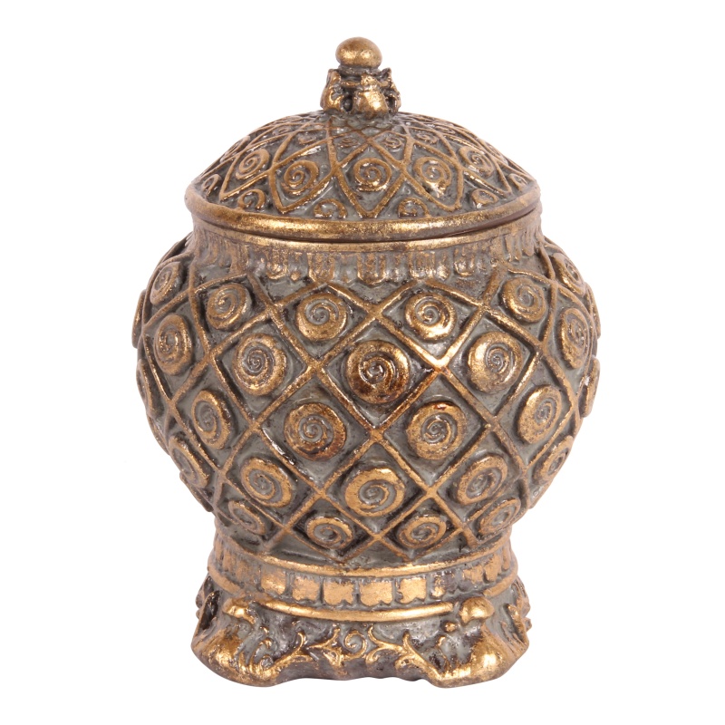 Deco opbergdoos resin 13.5 cm